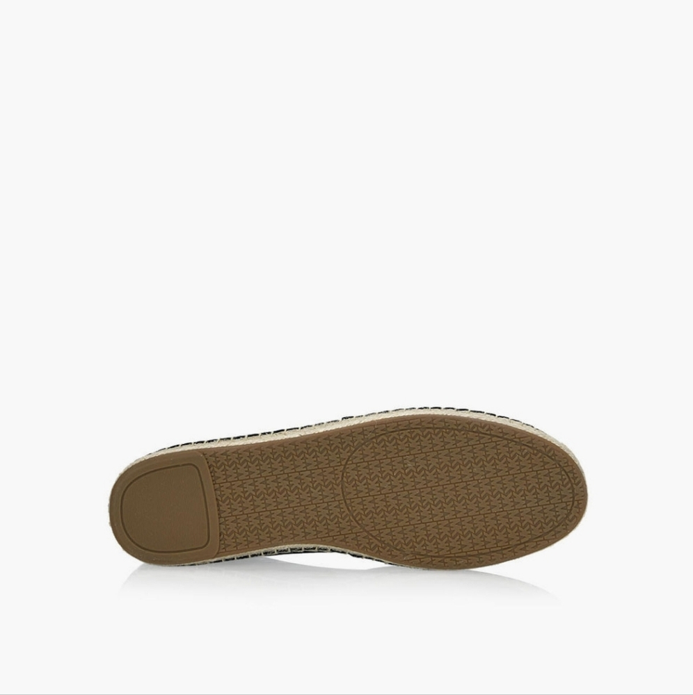 MICHAEL KORS Black Leather Kendrick Slip On Espadrilles Flats - Picture 4 of 12